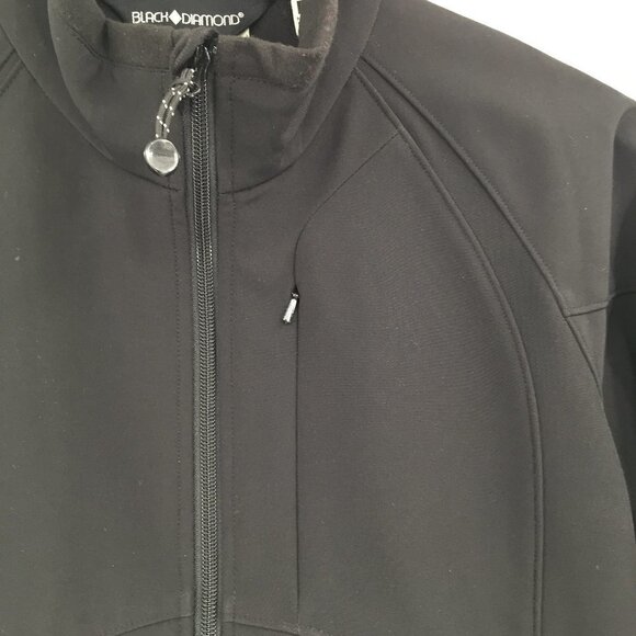 Black Diamond fleece lined zipper jacket ski lighter weight woman Small - Picture 2 of 6